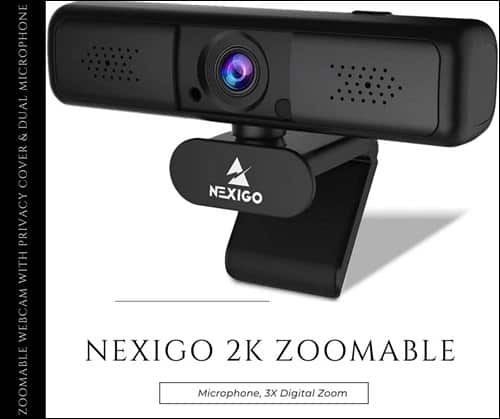 Nexigo 2K Zoomable Webcam