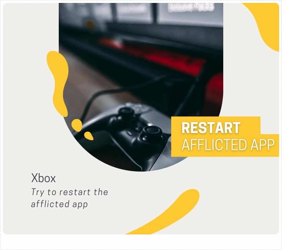 Try to restart the afflicted app
