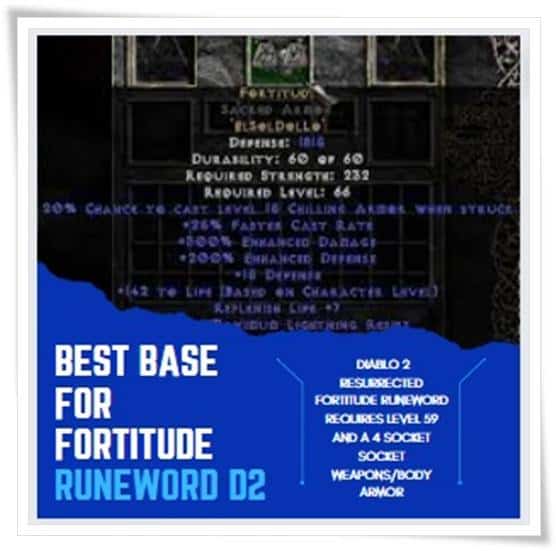best base for fortitude runeword d2