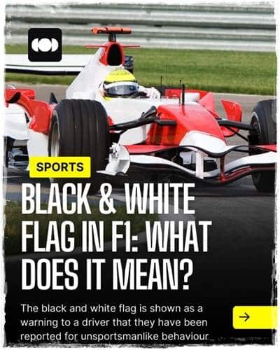 Black & White Flag In F1 What Does It Mean