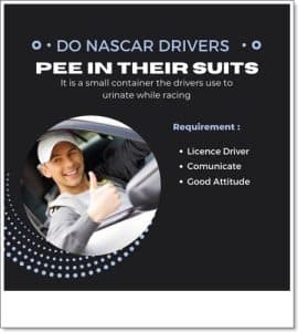 how do nascar drivers pee
