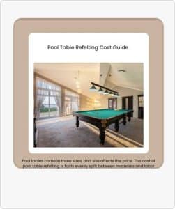 pool table refelting cost