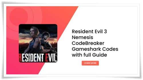 Resident Evil 3 Nemesis CodeBreaker Gameshark Codes with full Guide