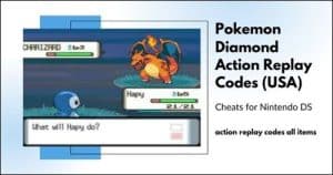 Pokemon Diamond Action Replay Codes