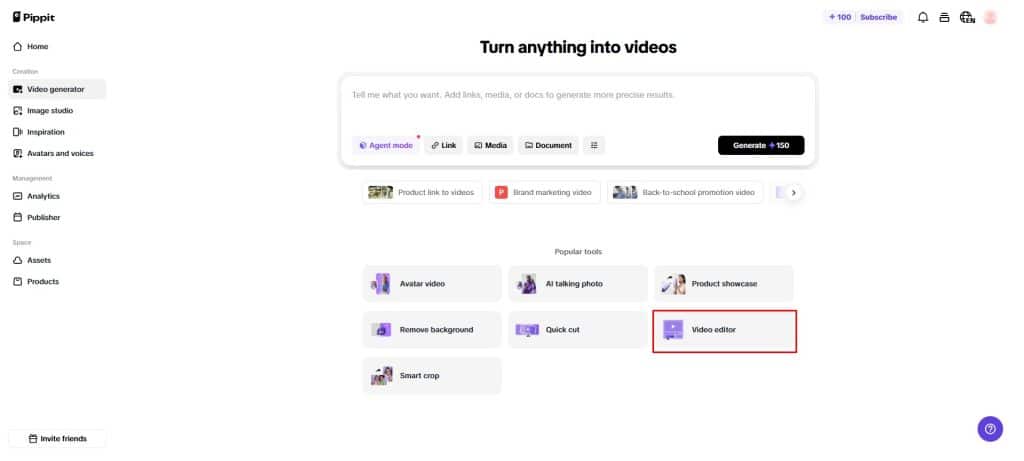 Steps to Create Professional Music Videos with Pippit’s Lyric Video Maker